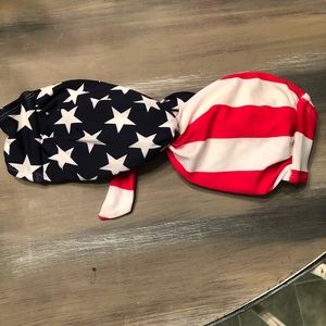 American flag bandeau bikini top